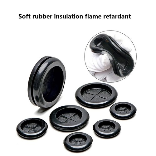 Black blanking grommets - black,