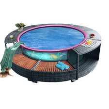 Poly Rattan Lazy Spa Surround