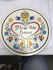 VTG Bless This House Jacob Zook Hex Barn Sign 7-3/4” Pennsylvania Dutch