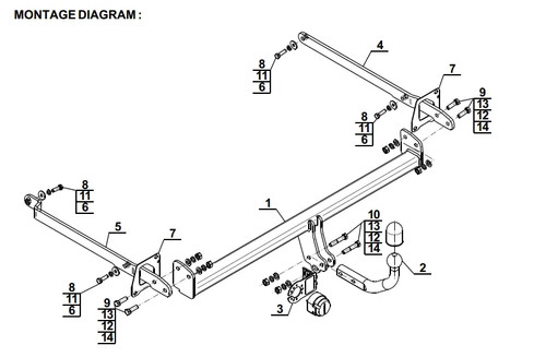 Swan neck tow - neck, for