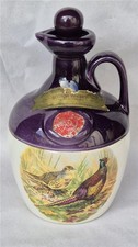 Rutherfords  Scotch Whisky Flagon  Decanter  Game birds Montrose pottery (empty)