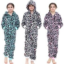 A2Z Onesie One Piece Kids Leopard Pyjamas Sleepsuit Costume For Girls Age 5-13 Y