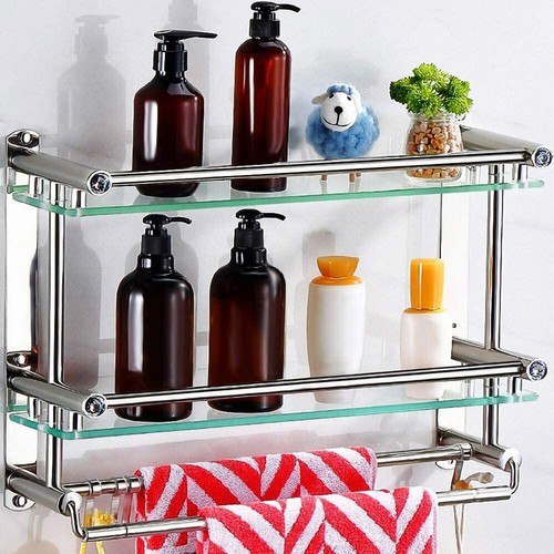 Bathroom shelf tempered glass - bathroom,