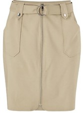 Ladies Zip Front Skirt by Cello in Ecru - Plus Sizes 24 - 34