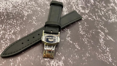Orient black leather strap - leather,