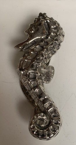 Seahorse door knocker nickel - door,