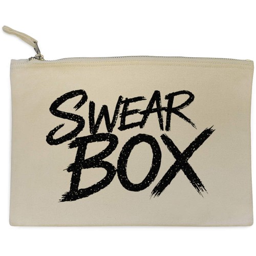 Swear box canvas zip clutch - canvas,