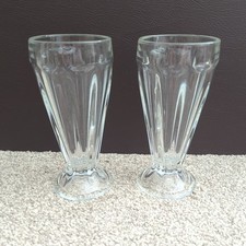 2  Classic Sundae Knickerbocker Glory Dessert Glasses 7.25” Height 3.5” Diameter