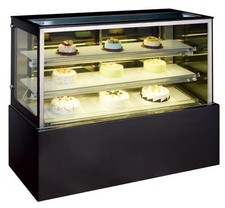 Commercial Cake Display Fridge 1.5m Glass Showcase Cabinet Pastry Fruit Cooler