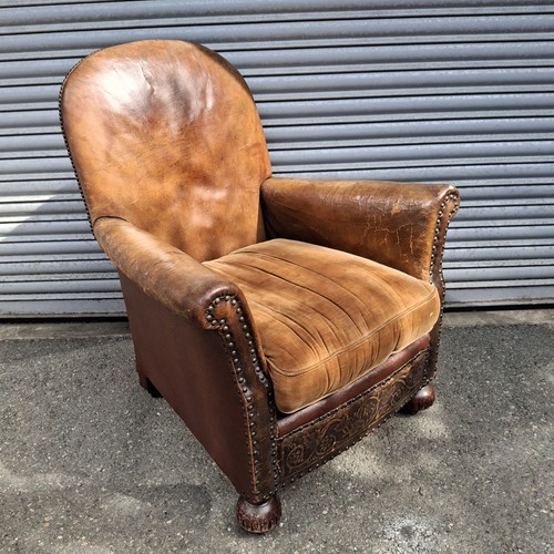 Antique leather club - antique,