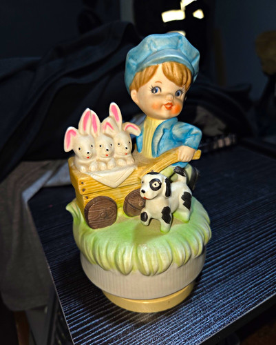 Music box hand - box, painted