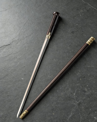 Round head sword cane solid - head,
