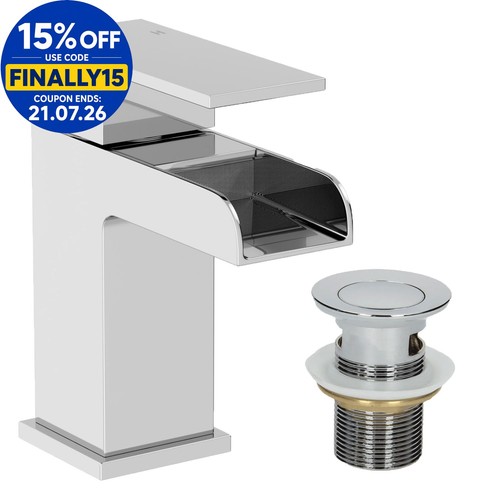 Waterfall basin mixer - waterfall, tap