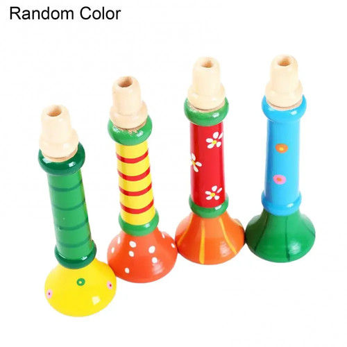 Wooden trumpet toy musical - trumpet,