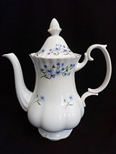 Vintage Richmond Bone China Blue Rock Coffee Pot  25.5cm 2 PINTS