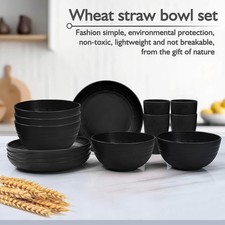 16-32PCS  Black Dinnerware