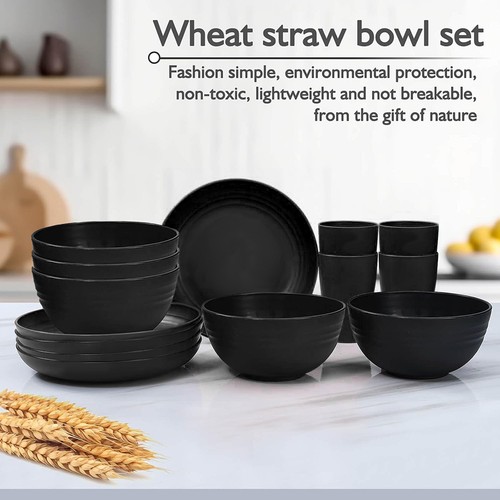 32pcs black dinnerware - ,