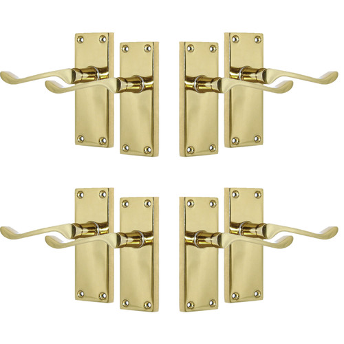 Door handles brass - door, plated