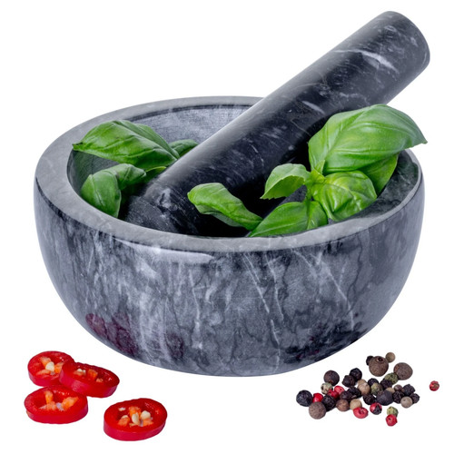 Marble pestle mortar bowl - pestle,