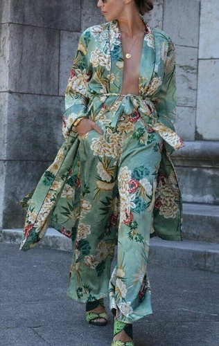 Zara green floral print - zara,