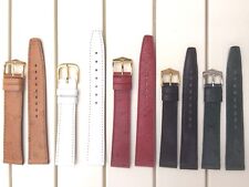 Geniune FORTIS Ostrich LEATHER watch strap different variety brown black red New
