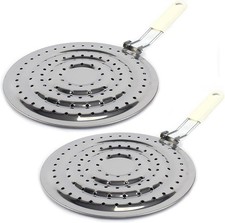 2 Pack Double Thickening Heat Diffuser Reducer Flame Guard Simmer Plate, 21cm 