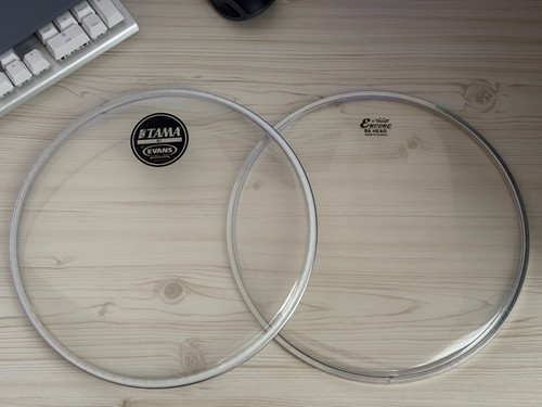 Pair clear tom drum - pair,