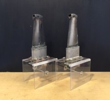 JET AIRCRAFT PITOT TUBES PAIR AIR SPEED CENSORS MOUNTED ON STANDS ROSEMOUNT AERO