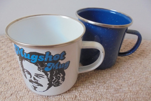 Camping enamel mugs - pair, /set
