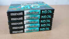 Maxell MD-74 Minidisc (5 Pack) 74 MINS Recordable MD NEW & SEALED