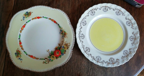 Vintage english serving plates - serving,