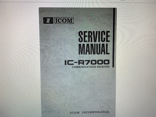 Icom r7000 service - icom, manual