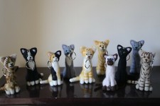 Needle Felted Cat keyrings
