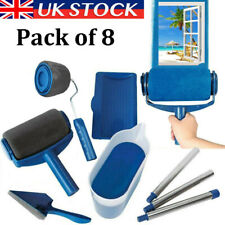 Paint Runner Pro Roller 8Pcs Brush Set Room Painting Wall Handle Decorating UK1