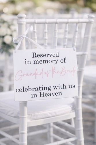 Wedding memorial chair sign - chair,