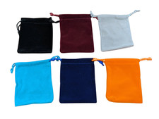 Faux Velvet Bag 8x9cm (Various