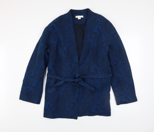 Women blue paisley belted - h&m,