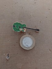 GRETSCH semi acoustic guitar green mini enamel pin badge BNMIP
