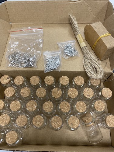 Mini glass jars bottles with - glass,