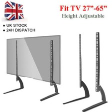 Universal 27-65" Height Adjustable TV Stand Tabletop Base Mount for Samsung LG