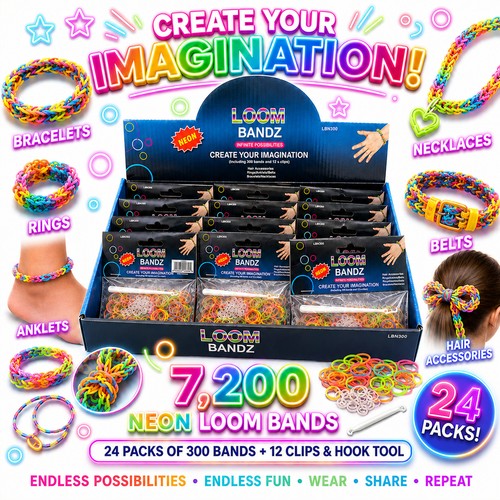200 loom bands set - bands, mixed