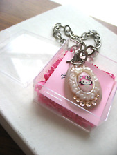 Tarina Tarantino Necklace Hello Kitty Pink Head Crystal Cameo New w Jewel Box