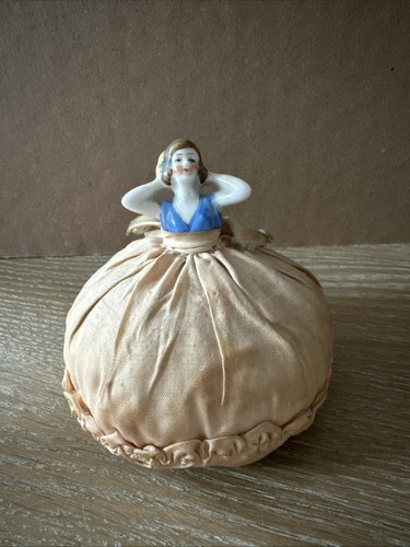 Antique porcelain lady half - porcelain,