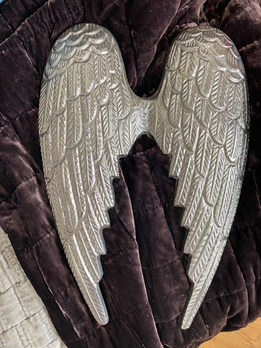 Angel wings large silver - large,