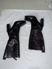 leather knee-high boots with