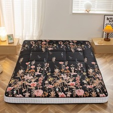 Thick Folding Japanese Floor Futon Mattress | Breathable Guest Lounger Bed