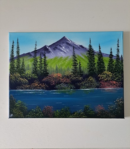 Bob ross style mixed media - bob,