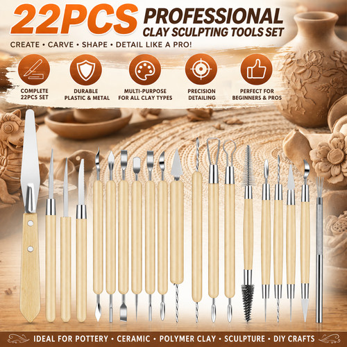 22pcs clay sculpting tools - clay,
