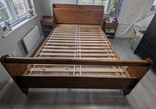 Ikea leksvik king size bed - king,