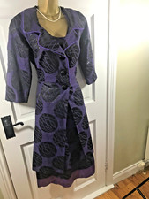 Fee G Purple & Black Patterned